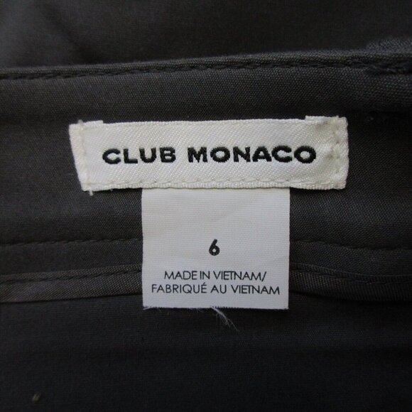 Club Monaco Capri Pants Women 6 Black Cotton Blend Mid Rise Cropped Casual 314 - Picture 3 of 10